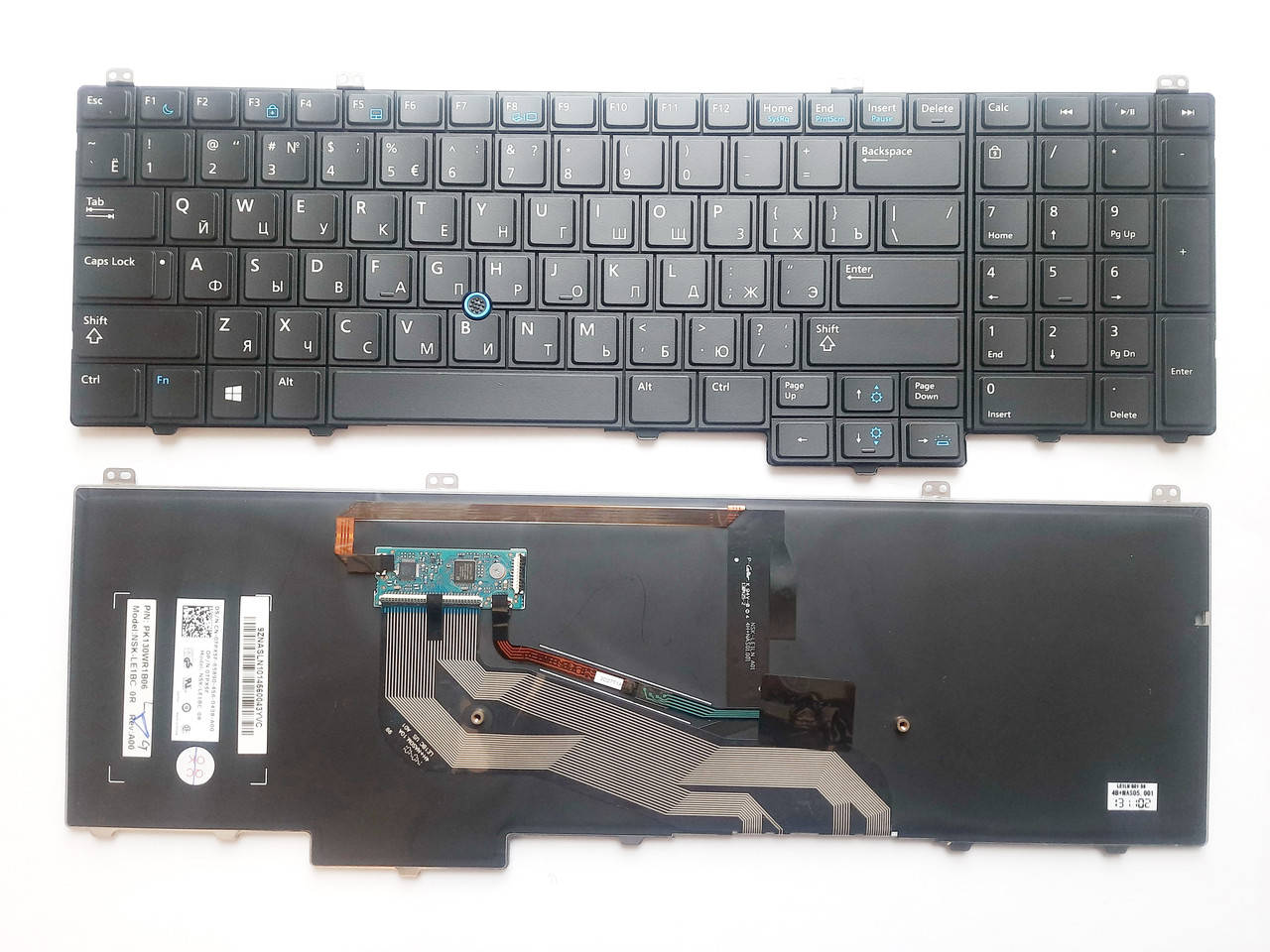 

Клавиатура для ноутбуков Dell Latitude E5540 Series черная с трекпоинтом, с подсветкой RU/US, Черный