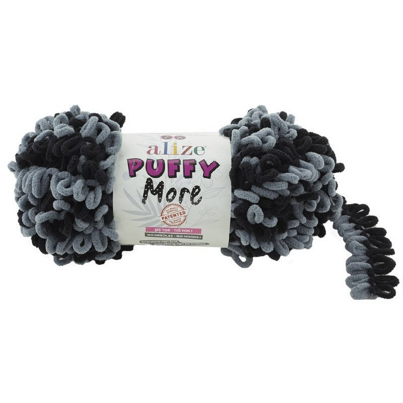 

Alize Puffy More 6284 черный с серым