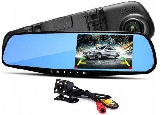 

Видеорегистратор автомобильный зеркало DVR L 9000 с двумя камерами