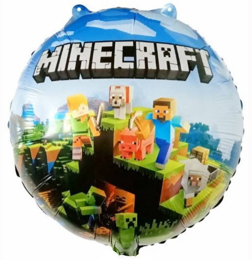 

Фольговані кулі коло "Minecraft" Розмір: 18"(45см.), Вир-во Китай, Синий