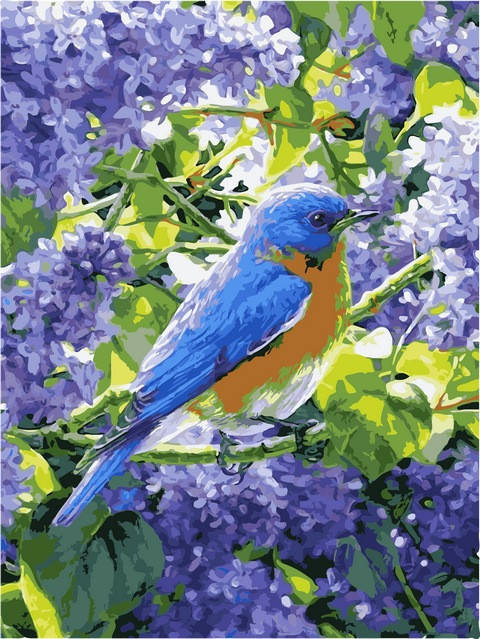 

Картина по номерам Птичка на сирени 30 х 40 см (VK220)