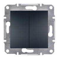 

Выключатель двухклавишный Schneider Electric Asfora Антрацит