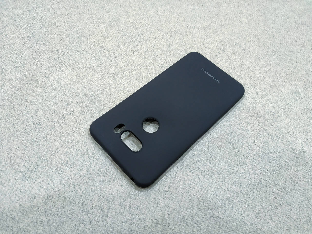 

Матовый силиконовый чехол бампер для LG V30 Plus черный тонкий софт тач