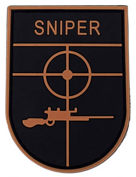

Патч ПХВ на липучке Sniper stripe коричневый