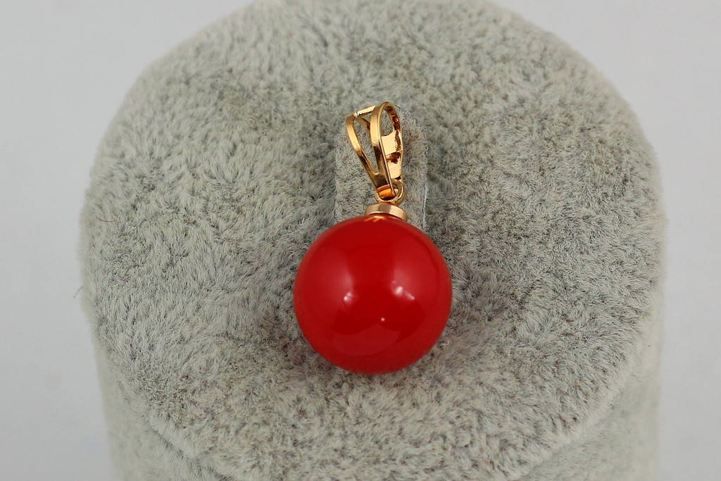 

Кулон Xuping Jewelry красная жемчужина 1,2 см золотистый