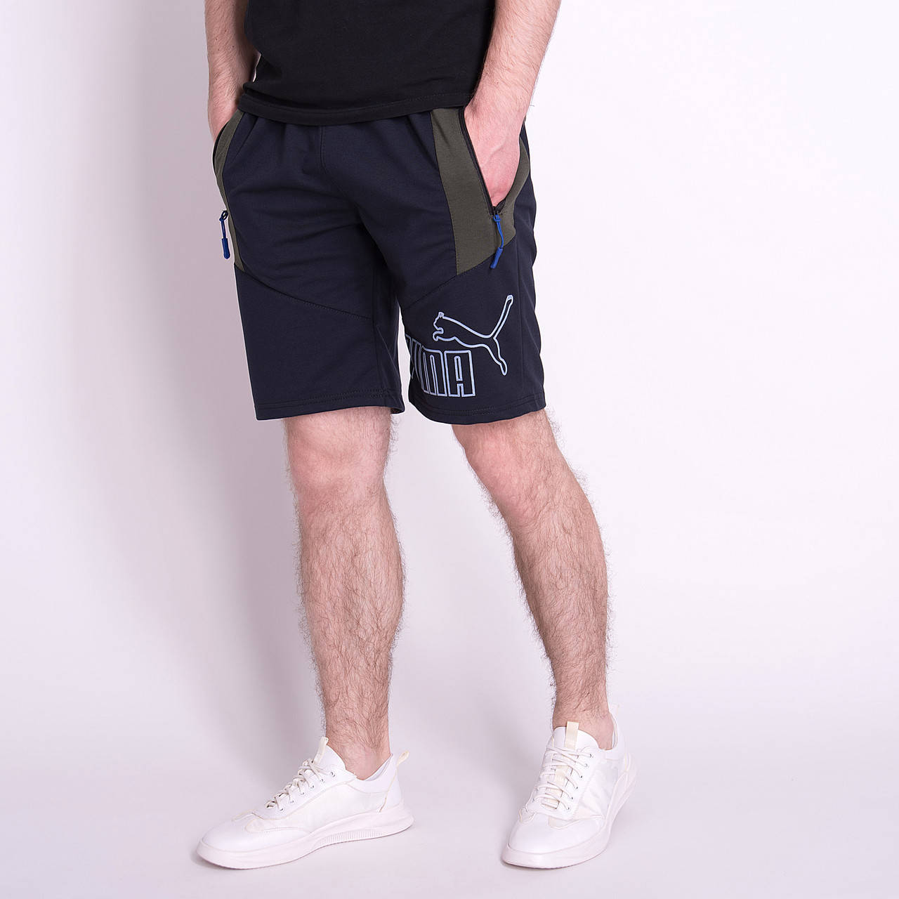 

Чоловічі трикотажні шорти PUMA, темно-синього кольору, Синий