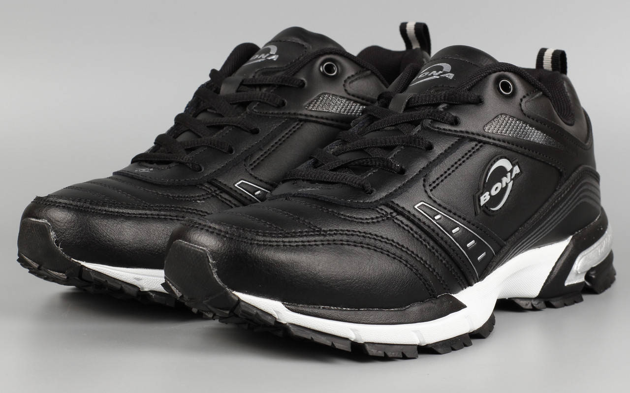 

Кроссовки мужские черные Bona 758C Бона Размеры 42 44, Черный