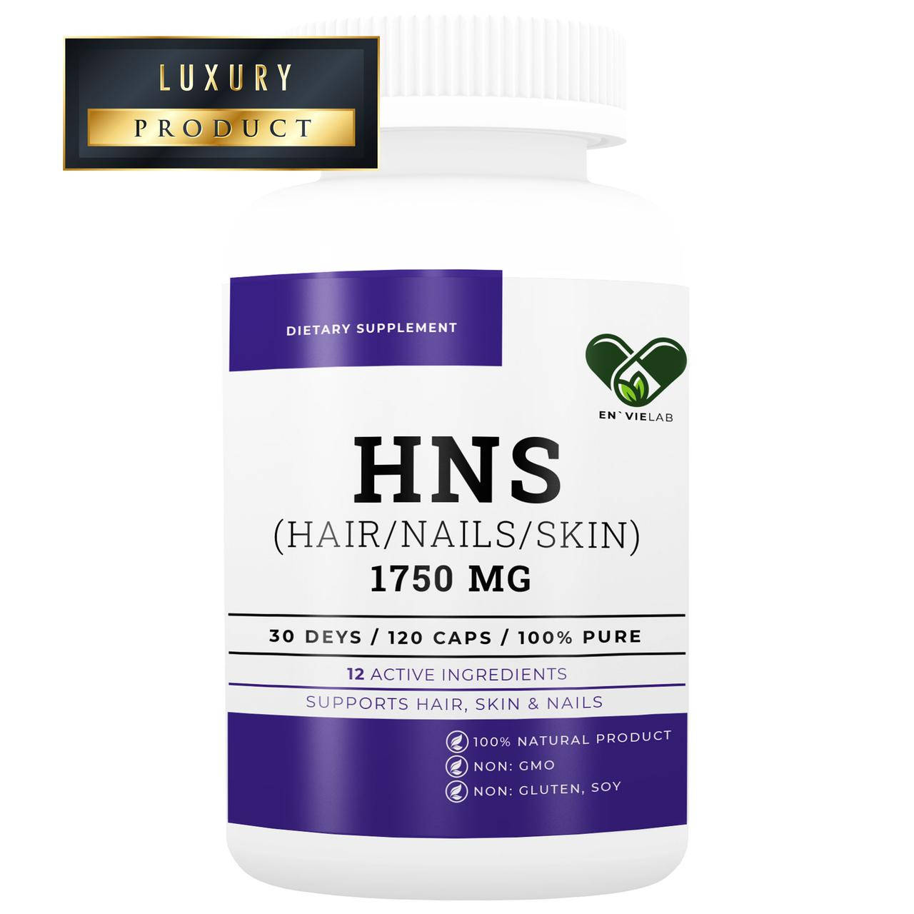 

Витамины для роста волос HNS En`viel Lab 1750 мг. PREMIUM (120 капсул)