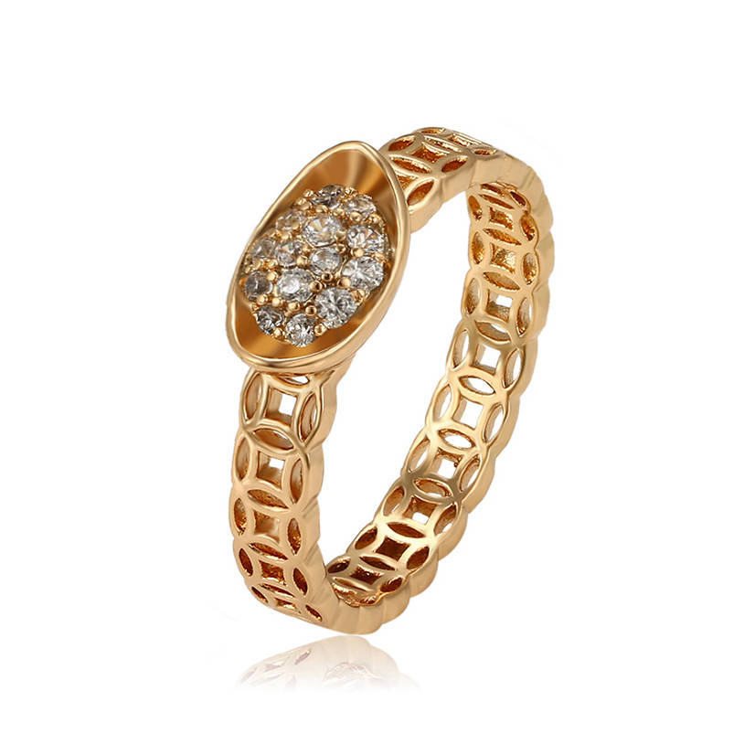 

Кольцо Xuping 35026 белые фианиты позолота 18К размер 16