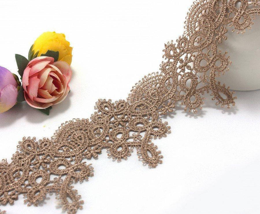 

(1 метр) Кружево макраме 6см Фелиция Цвет - Капучино (СИНДТЕКС-0982)