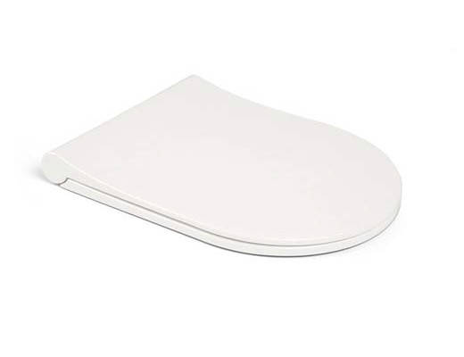 

Крышка для унитаза Slim Elegance 0411, Туалетное сиденье овальной формы с механизмом плавного опускания, Белый