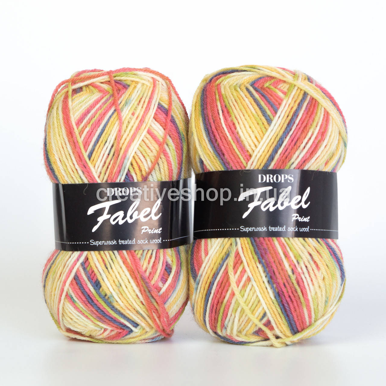 

Пряжа Drops Fabel Print (цвет 903 yellow/pink)