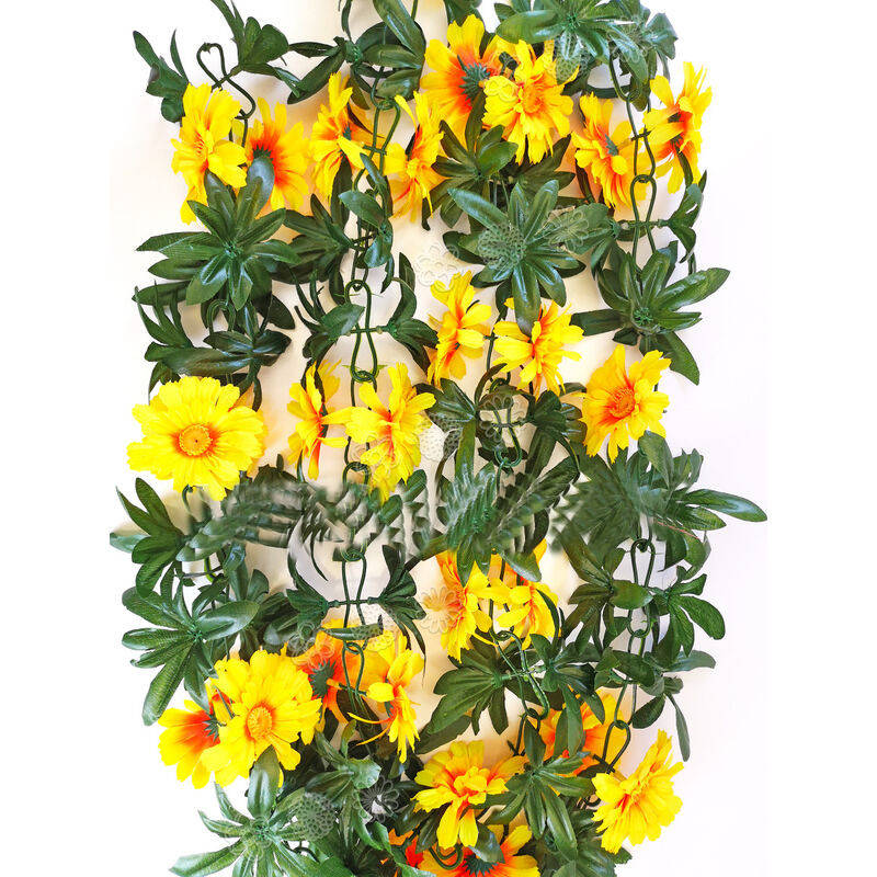

Искусственные цветы Лиана Хризантема с листьями, 270 см