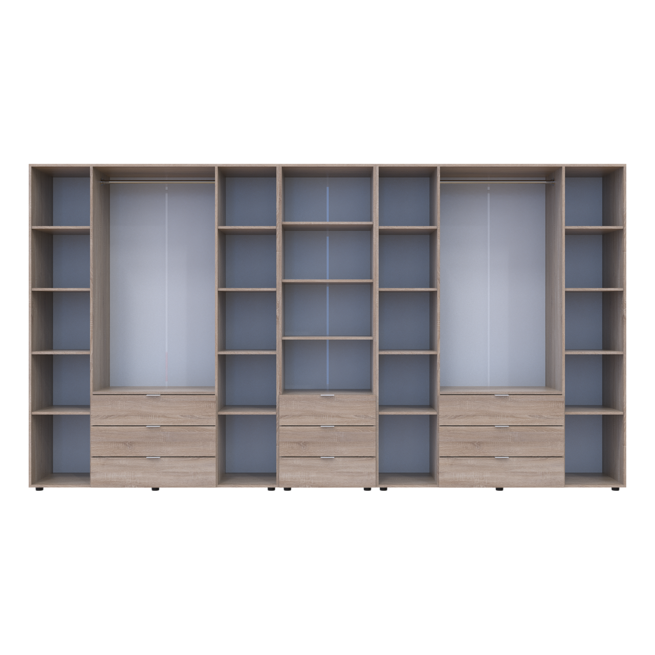 Шафа для одягу Гелар Doros Дуб сонома 4+4ДСП з пеналом 370х49.5х203.4 (42005185) 6