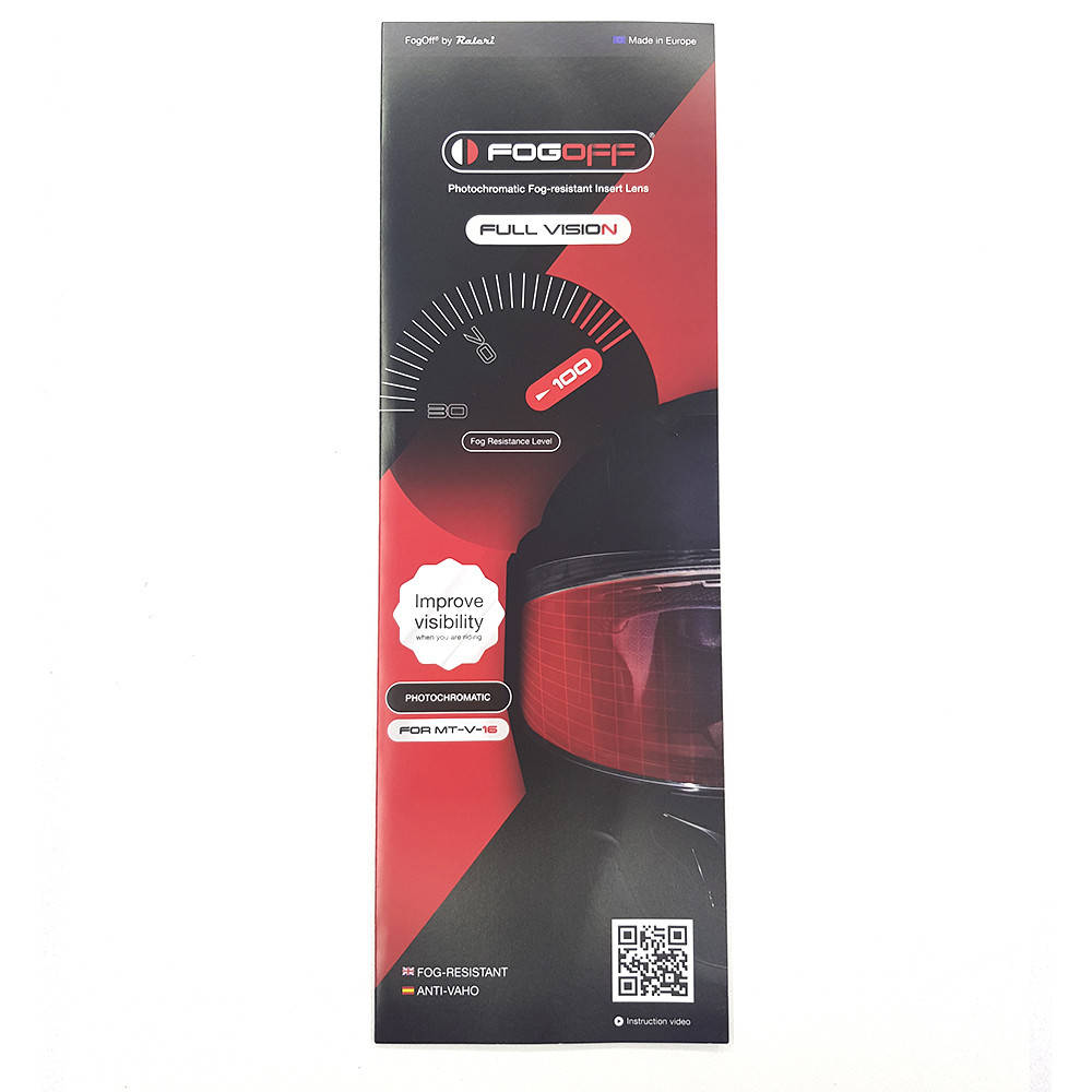 

FogOff Photochromic (Pinlock) для шлема MT Thunder 3, Blade, Revenge, Mugello V-12 фотохромный визор