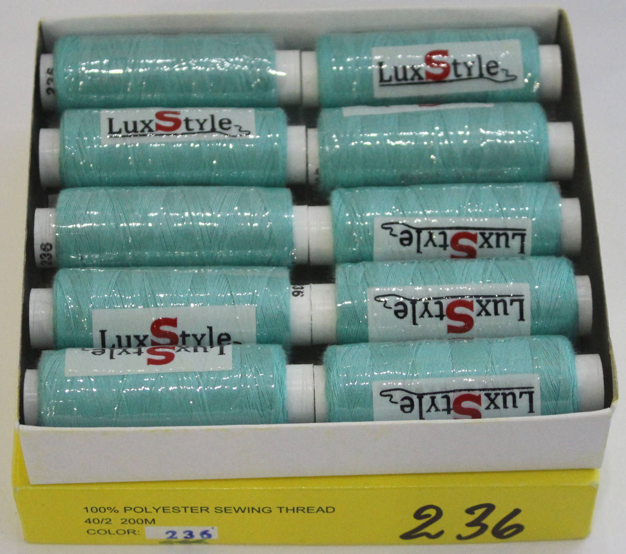 

Нитки швейные LuxStyle 40/2-200м (100% полиэстeр) №236, Разные цвета