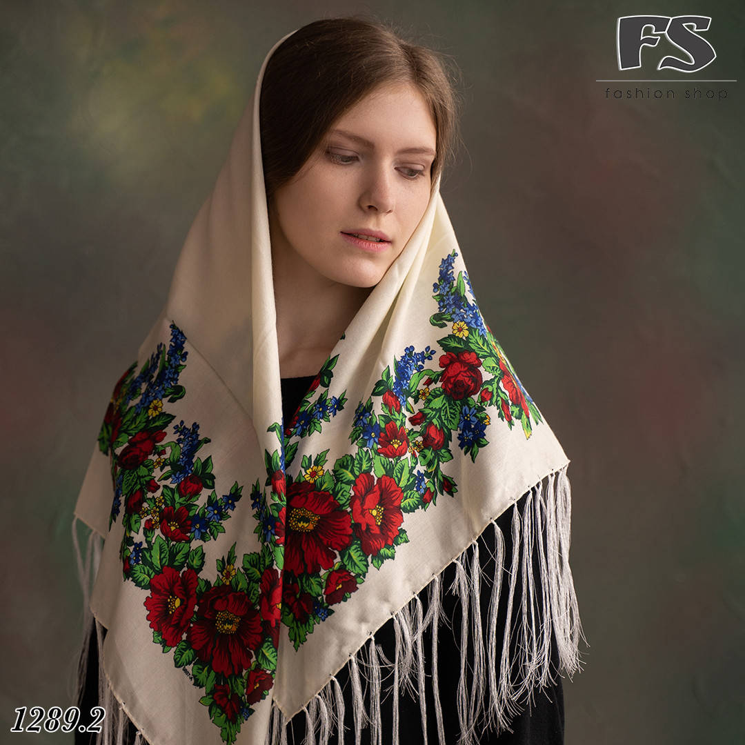 

Павлопосадська шерстяна хустина Квіткова казка