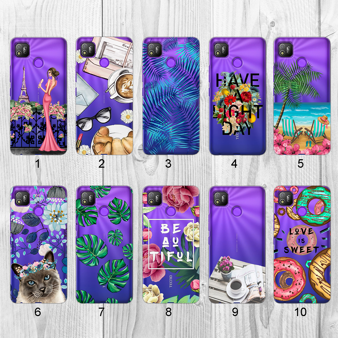 

Силиконовый чехол с рисунком для TECNO POP 4 (BC2) (new collection)