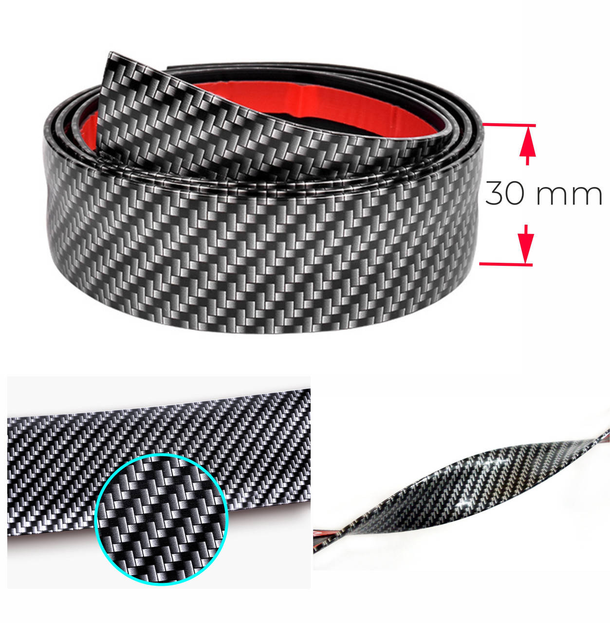 

Молдинг Автомобильный Карбон (защита кузова) Ширина 30мм