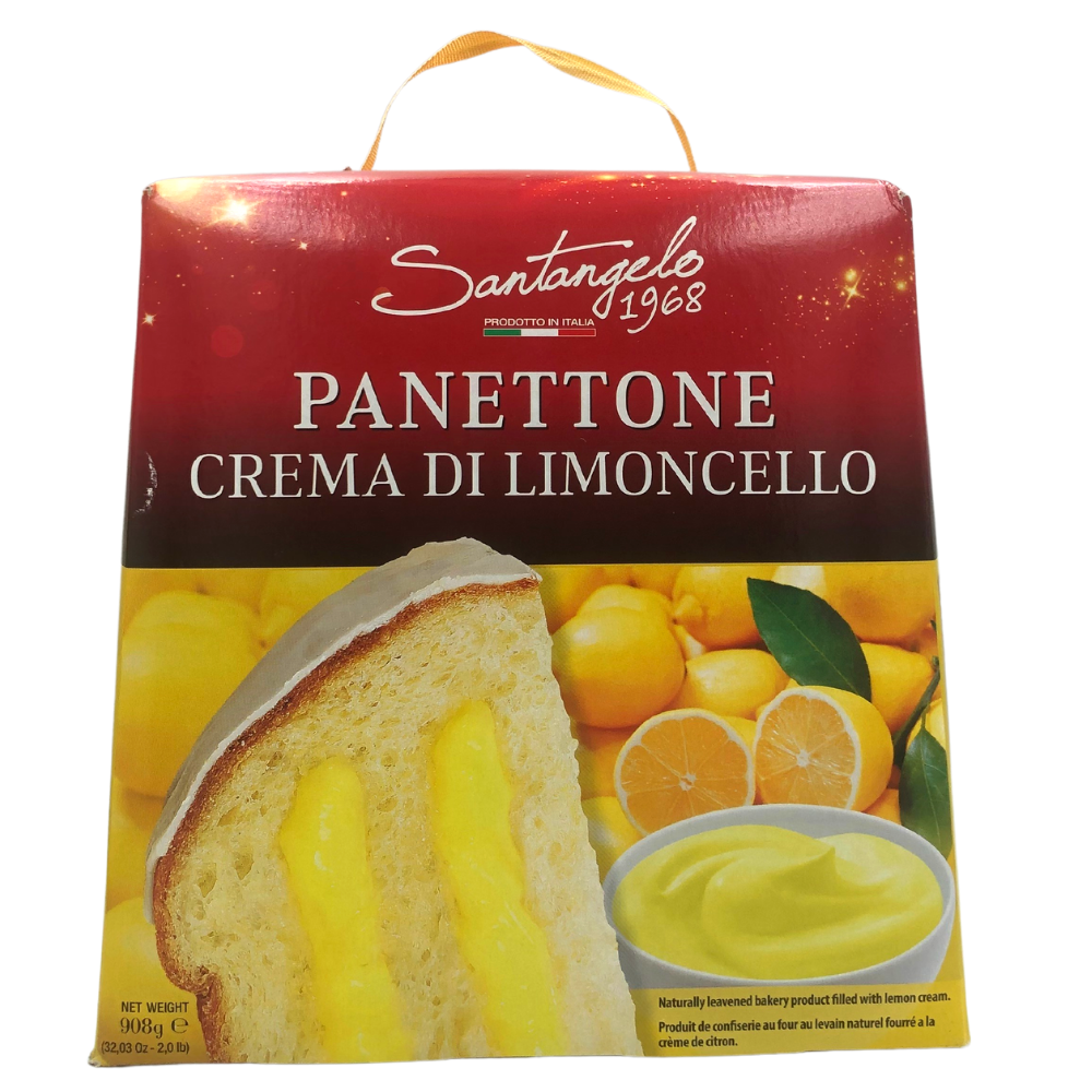 

Панеттоне Panettone Santangelo alla Crema di limone с лимонным кремом, 908г, 6шт/ящ