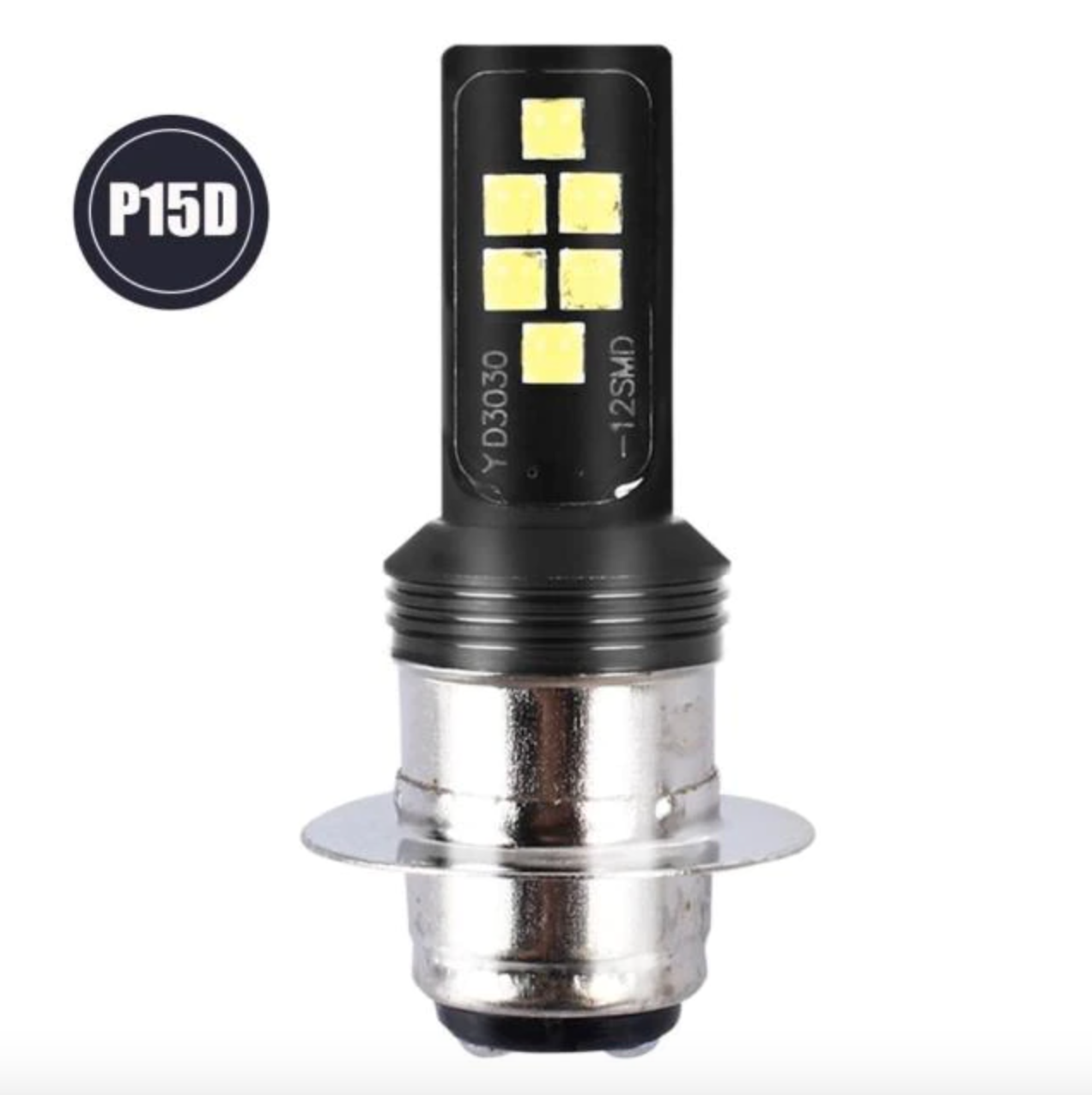 

Мотоцыклетная LED H6 P15D 12V 6000K 12 SMD мото лампа н6 р15д 12в