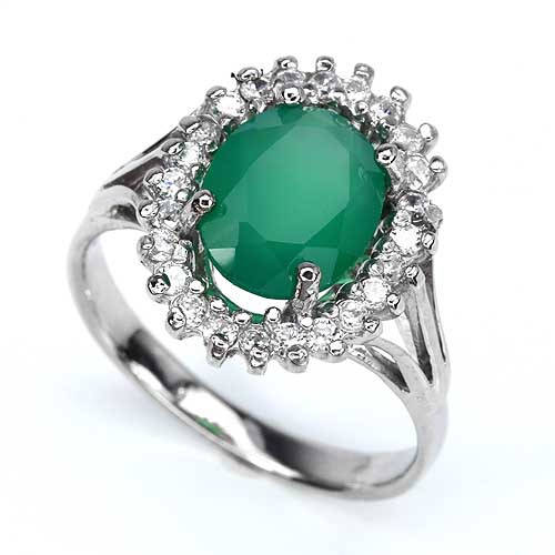 

Кольцо серебро 925 пробы с зеленым авантюрином 18,5р.