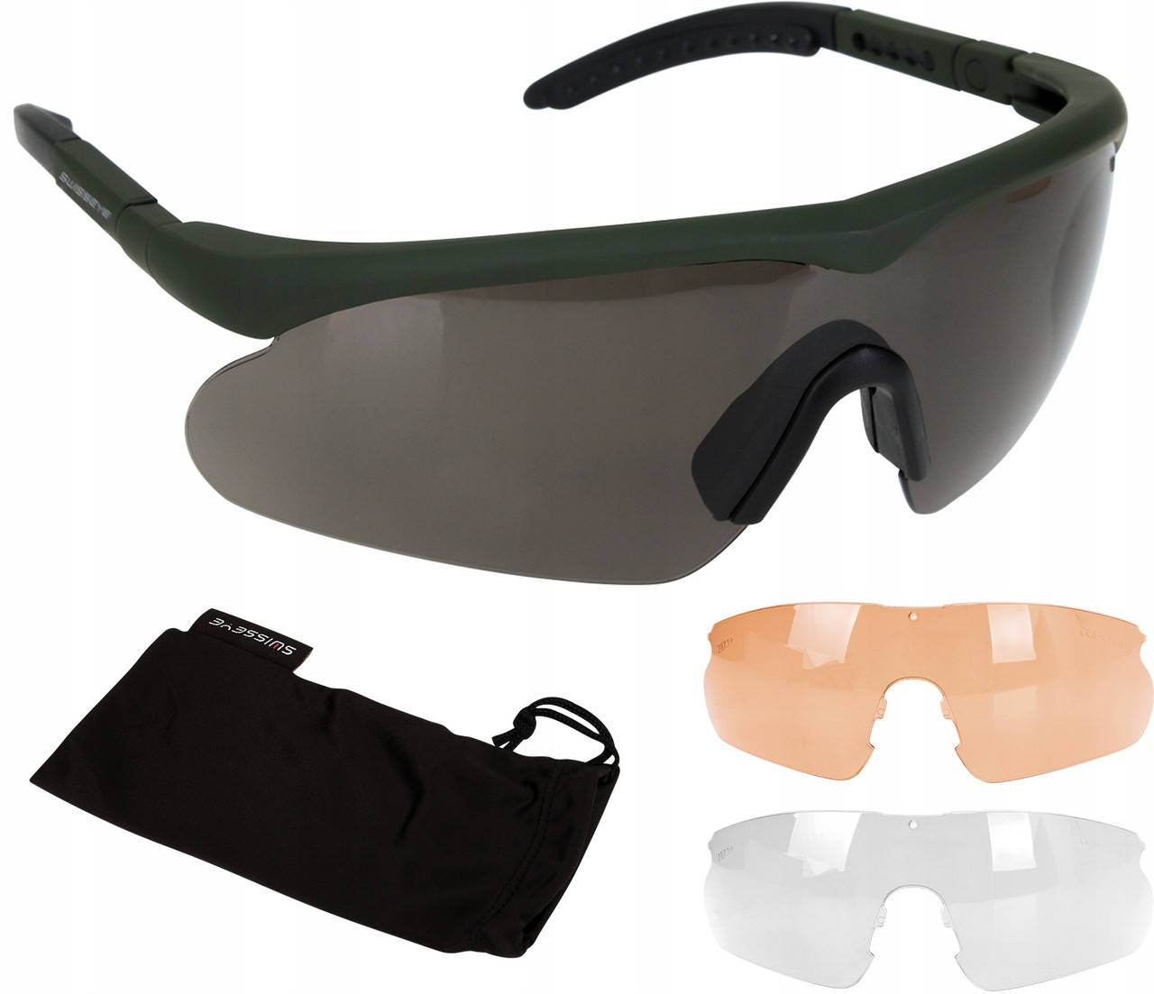 

Тактические очки Swiss Eye Raptor. Чёрные,3сменных линзы(чёрный, оранж., прозрачный).Германия.Оригинал.