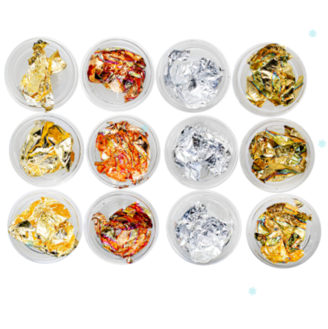 

Поталь, набор для дизайна ногтей 4 цвета Global Fashion, Разные цвета