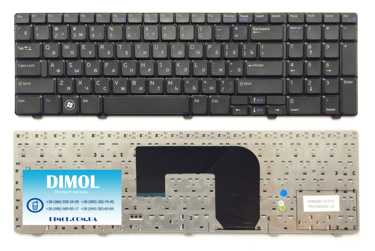 

Оригинальная клавиатура для ноутбука Dell Vostro 3700 rus, black, Черный