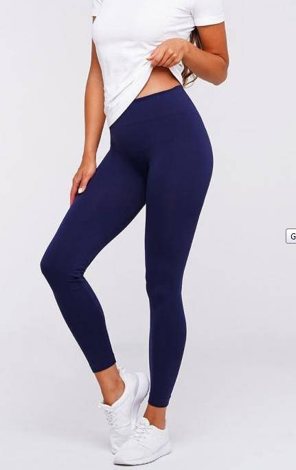 

Бесшовные леггинсы с широким поясом т.синие Leggings model 2 Giulia L/XL, Темно-синий