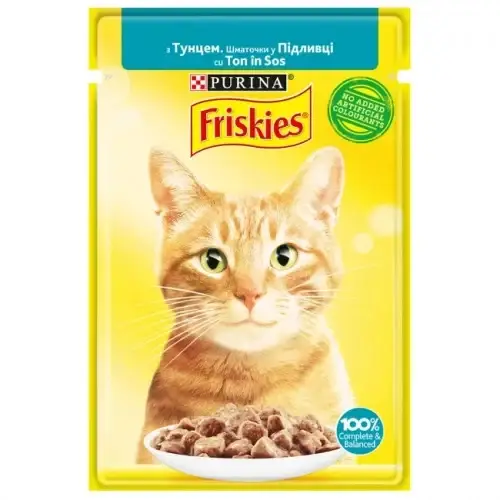 

Влажный корм Purina Friskies для кошек, с тунцем, 85 г