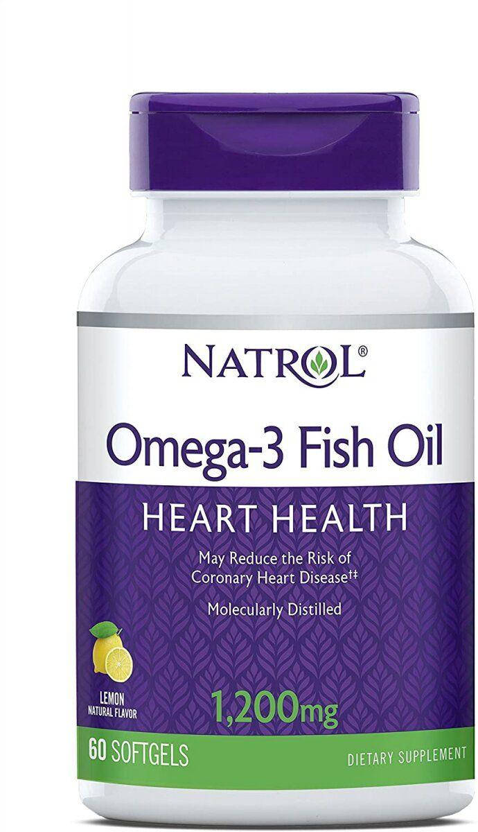 

Рыбий жир Омега-3, Omega-3 30%, Natrol, 1200 мг, 60 капсул