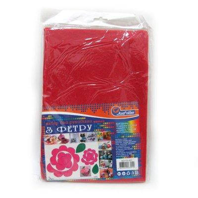 

Фетр "JO" "SOFT" A4 Червоний 170гр, 1,2мм (10арк/уп)