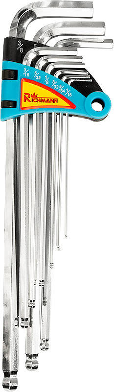 

Набор шестигранников длинных с шариком дюймовых Richmann 1/16-3/8 9 шт (C6617)