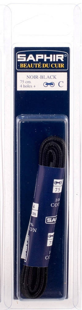 

Saphir шнурки тонкие / вощенные / черные 90 см