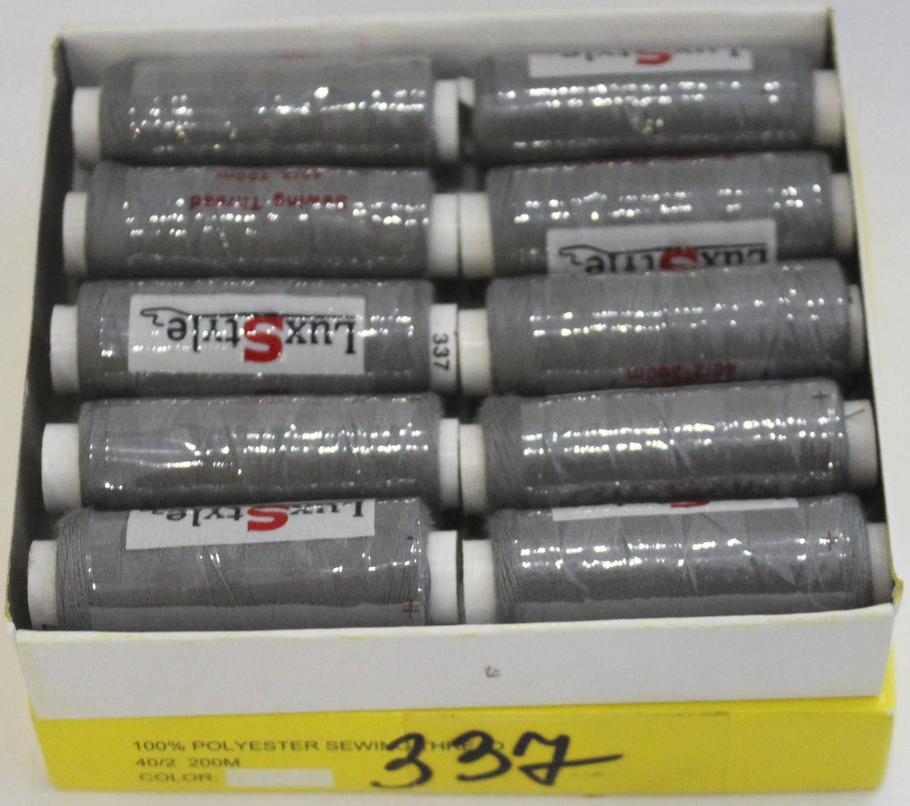

Нитки швейные LuxStyle 40/2-200м (100% полиэстeр) №337, Серый