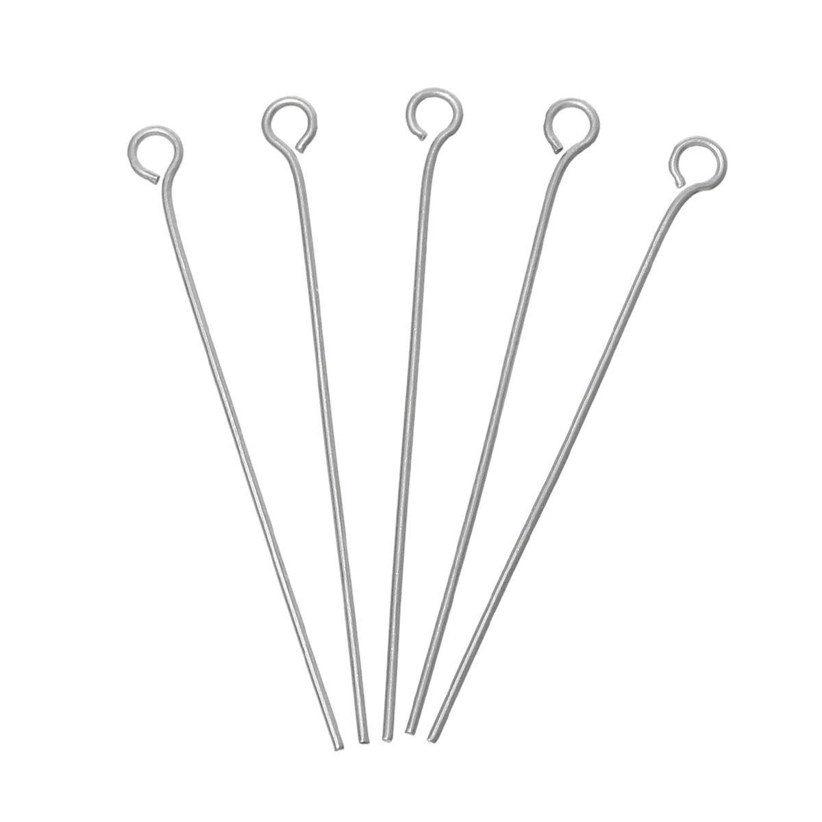 

Пина булавка, Штифт с петлёй, Цвет: серебряный тон, Нержавеющая сталь, 4 см, 0.7 мм 20566