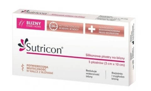 

Сутрикон, сутрікон, Sutricon, силікований пластир від рубців, 5 см на 30 см, 5 шт