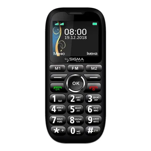 

Кнопочный телефон Sigma mobile Comfort 50 Grand Black, Черный