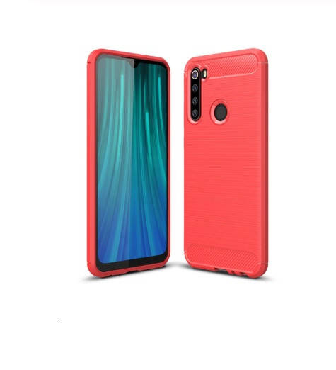 

Чехол Carbon для Xiaomi Redmi Note 8 Бампер Красный