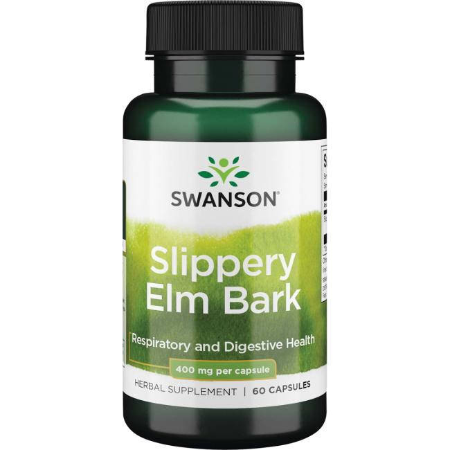 

Кора ржавого вяза, Swanson, Slippery Elm Bark, 400 мг, 60 капсул