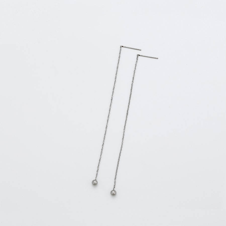 

Серьги-протяжки Xuping с подвесками шарики стальные белое золото 18к. длина 10 см.