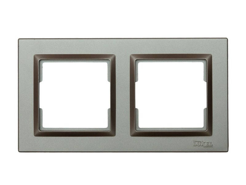 

Рамка 2-я горизонтальная Luxel JAZZ (9722) Графитовая
