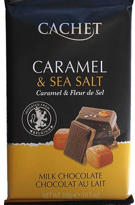 

Шоколад Cachet Caramel and Sea Salt карамель і морська сіль 300 г