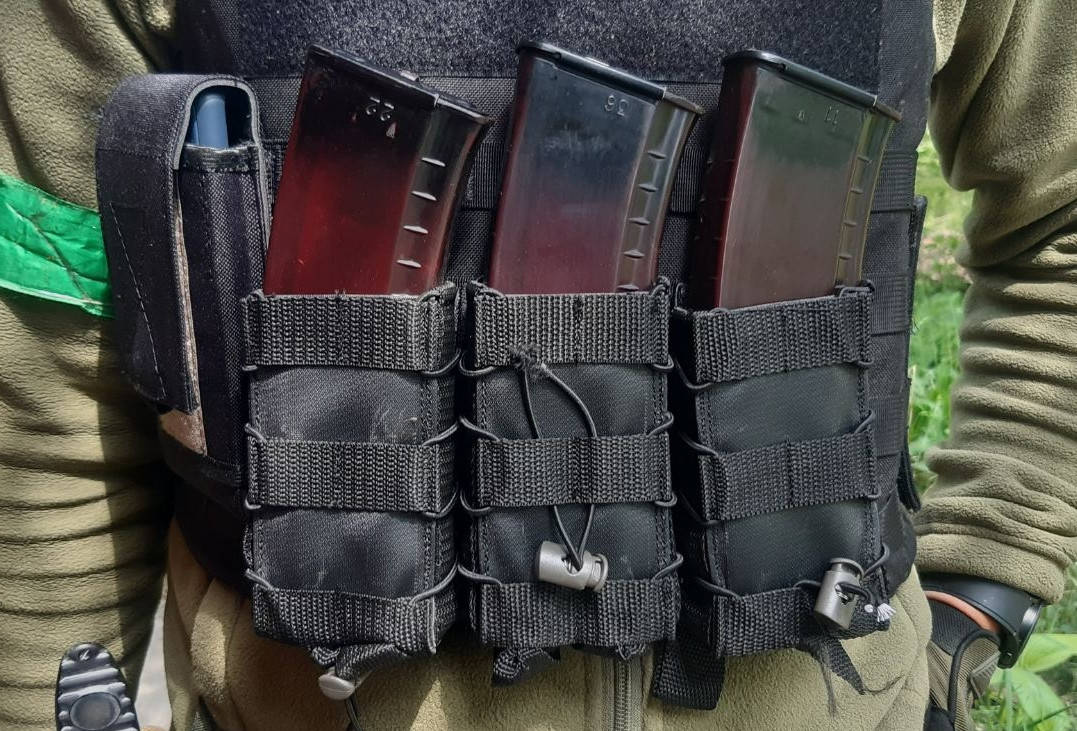 

Подсумок чорний підсумок під магазин одинарный на 1 рожок АК система молли molli черный кордура