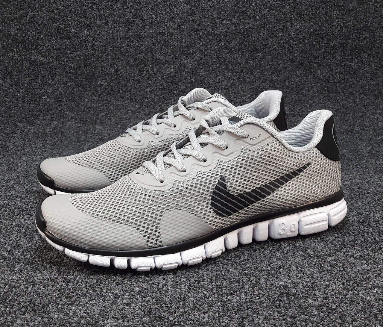 

Кроссовки мужские Nike Free Run 3.0 сетка серые (найк фри ран)(р.44), Светло-серый