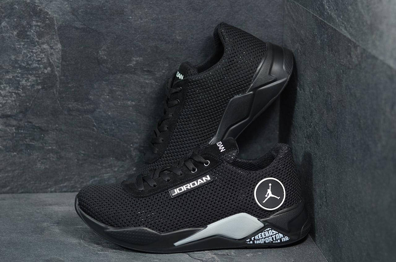 

Мужские кроссовки черные Jordan сетка ,джордан 42, Черный