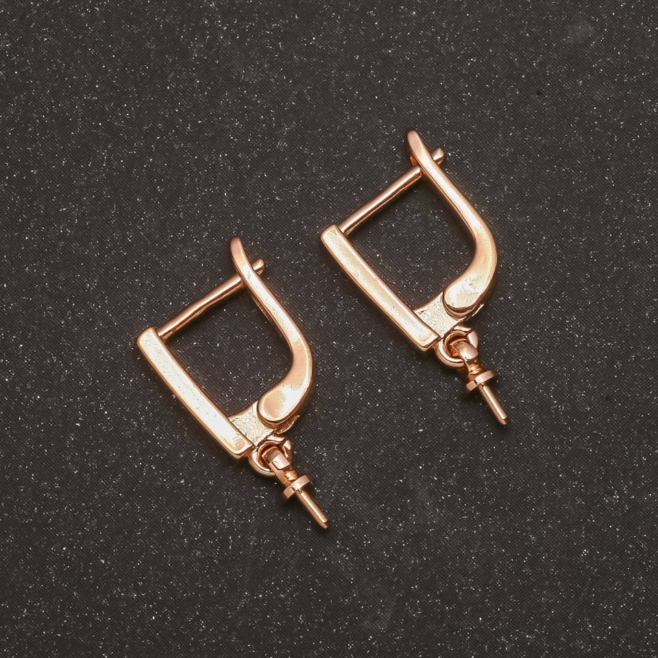 

Швензы для серег цвет "золото" 15х2,5мм со шнифтами