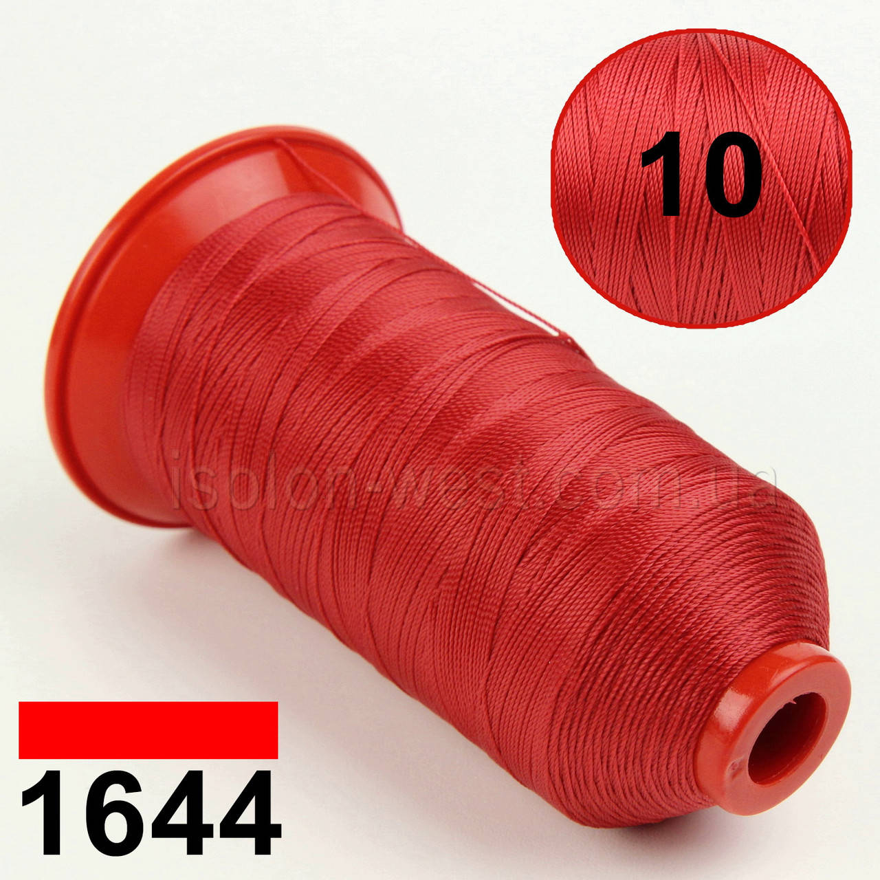 

Нить POLYART(ПОЛИАРТ) N10 цвет 1644 красный, для пошив чехлов на автомобильные сидения и руль, 750м