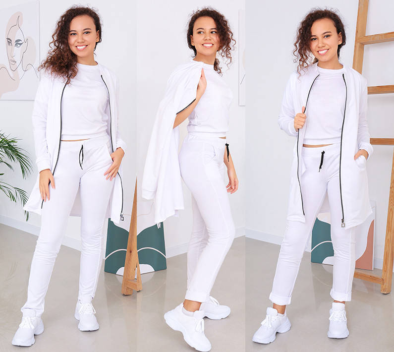 

Спортивный костюм тройка "Republic"| Распродажа модели Белый, 50-52